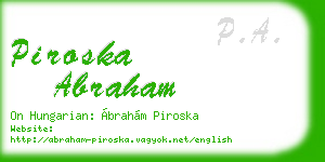 piroska abraham business card