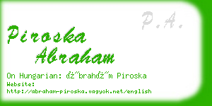 piroska abraham business card